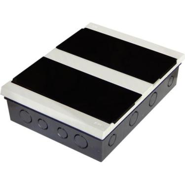 Imagem de Centrinho PVC 12 16 Disjuntores Branco Porta Fumê Thompson - Biki Ind.
