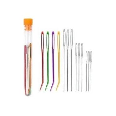 Imagem de Agulhas De Costura Grandes E Cegas Para Bordado Em Ponto Cruz, Tricô, 