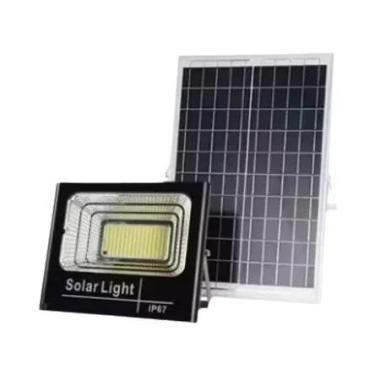 Imagem de Luzes De Inundação Solares Ajustáveis 25-500W Controle Remoto À Prova 