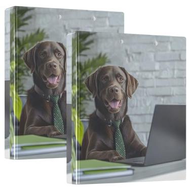 Imagem de Fichários engraçados de escritório para cães de 3,8 cm, 3 argolas, 200 folhas, prancheta floral, fichário planejador, 31,5 x 27 x 6 cm, 1 pacote