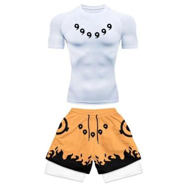 Imagem de Conjunto De Fitness Masculino De Secagem Rápida Com Estampa De Anime, 