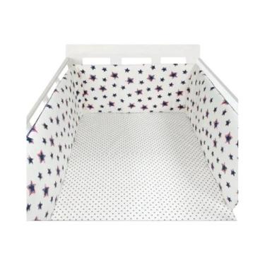 Imagem de Protetor De Berço De Algodão Para Bebês, Barreira De Cama Para Recém-N
