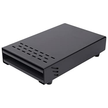 Imagem de Cosiki Caixa de pó Durável de Aço Inoxidável da Gaveta da Caixa de Batida do café para o café do Escritório Em Casa, Pés Antiderrapantes, para o Recipiente Batida Moagem (Preto)