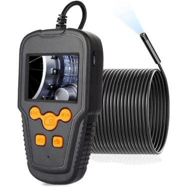 Imagem de CZCZC Espelho de maquiagem com luzes LED, 21 cm preto dupla face latão rotativo espelho cosmético ampliação espelho de bancada com plugue