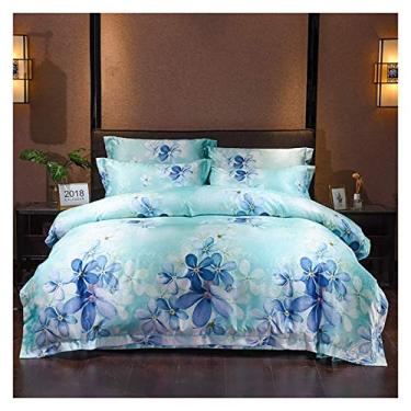 Imagem de Conjunto de cama berço jacquard tridimensional quatro peças tecido confortável tinta de impressão ativa (cor: Estilo 3 Tamanho: 200 * 230 cm) (Estilo 4 200 * 230 cm)