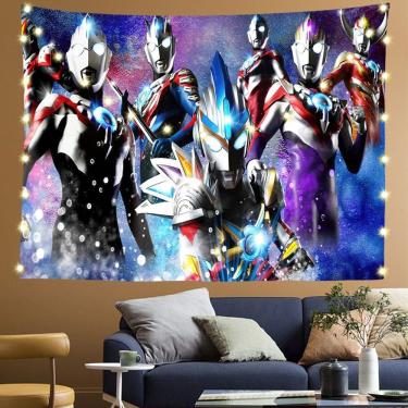 Imagem de Decoração de tapeçaria para pendurar na parede Ultramans Anime 150x130cm