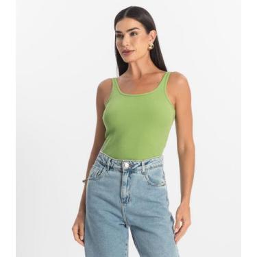 Imagem de Blusa De Alca Básica Feminina Rovitex Verde, GG, Verde