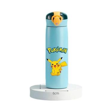 Imagem de Garrafa Térmica De Aço Inoxidável Pikachu 460ml Com Canudo Para Crianç