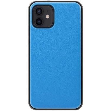Imagem de ONECMN Suporte de cartão de capa de telefone de transporte de carro, para Apple iPhone 12 (2020) 6,1 polegadas capa de couro à prova de choque [proteção de tela e câmera] (cor: azul)