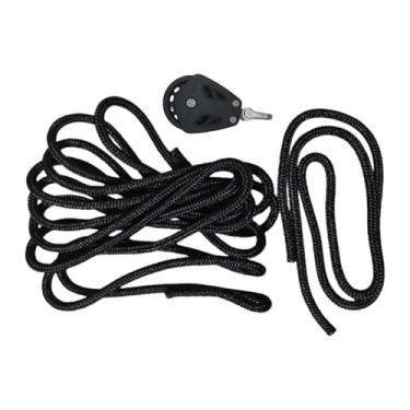 Imagem de oshhni Cordas de Pilates Reformer, Correias de Exercício, Cordas de Acessório para Puxar para Baixo, Roda de Polia, Alças de Pilates para Treino de, Polia Preta