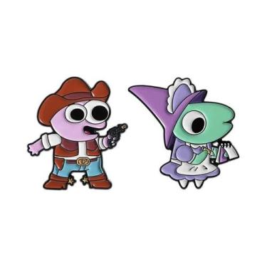 Imagem de Broche De Esmalte De Animação De Criaturas Verdes, Pin De Desenho Anim