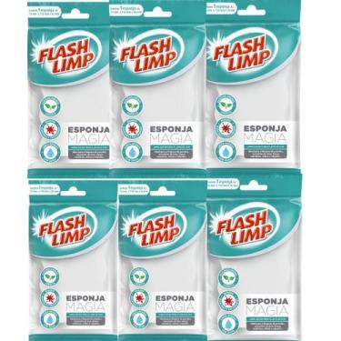 Imagem de Esponja Mágica Tira Mancha c/ 6 Unidades Flash Limp