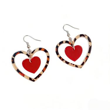 Imagem de Xydedoing Brincos pendentes de caixa de chocolate para o Dia dos Namorados para mulheres e meninas, brincos de acrílico fofos assimétricos para festas de fim de ano, uso diário, Free Size, Acrílico