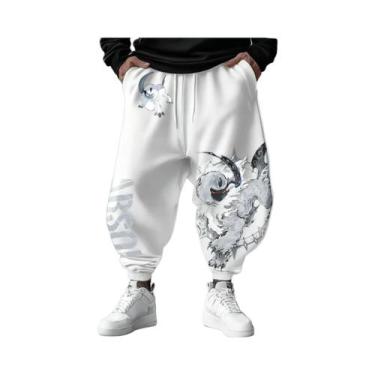 Imagem de Calças Largas Oversized Harajuku Para Homens E Mulheres Com Estampa Po