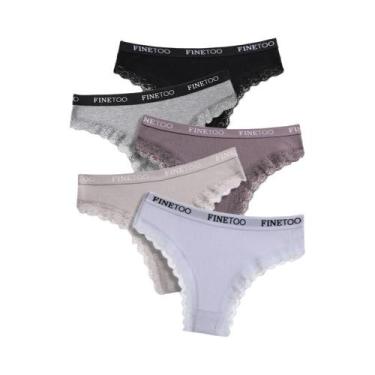 Imagem de Calcinhas De Algodão Sem Costura Para Mulheres, Baixa Cintura, Cintura