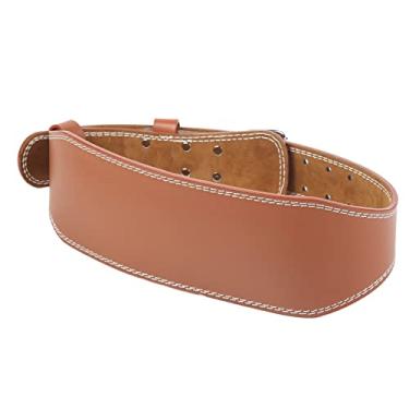 Imagem de SPYMINNPOO Cinto de Proteção de Cintura para Levantamento de Peso Cinto de Fitness Durável para Levantamento Terra de Agachamento, para Treinamento de Musculação de Academia, Fivela de Aço PU de Couro de Imitação de 51,2 X 4,5 pol. (Marrom)