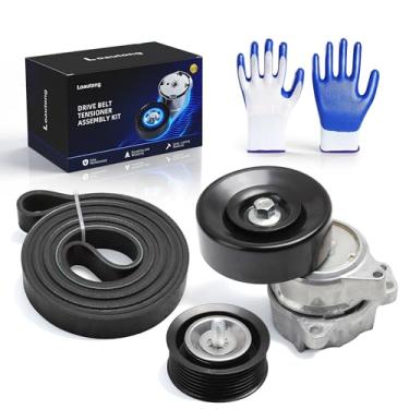 Imagem de Loautong Kit de polia tensora de correia de transmissão para Infiniti QX56 2004-2010, para Nissan Armada 2005-2015, para Pathfinder 2008-2012, para Pathfinder Armada 2004, para Titan 2004-2015, V8