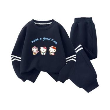 Imagem de Conjunto De Moletom Hello Kitty Para Menina, Roupas De Outono Para Cri