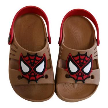 Imagem de Sandália Papete Homem Aranha Infantil Teia Verão Confortável - Marinel