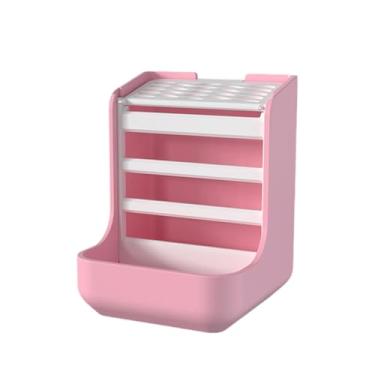 Imagem de Ｂｅｓｇａ Suporte para feno para coelhos, evita tombamentos e reduz o desperdício de comida. Também serve como comedouro para porquinhos-da-índia e hamsters, Rosa