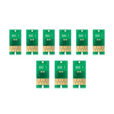 Imagem de LNNDML 1 conjunto 9kinds T8041-T8049 Chip de cartucho de tinta para chips de impressora EpsonSureColor P6000 P7000 P8000 P9000 para acessórios de impressora versão europeia
