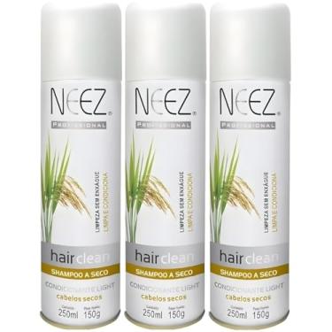Imagem de Kit 3X Shampoo A Seco Para Cabelos Secos Neez Profissional Hidratante Limpeza Revitalizante 250ml