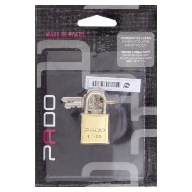 Imagem de Cadeado Pado Sm E-20 Original Com 2 Chaves Latão 20 Mm, Dourado