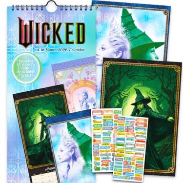 Imagem de Calendário Wicked 2026 - Deluxe 2026 Wicked Movie Pacote com mais de 100 adesivos de lembrete