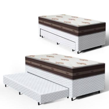 Imagem de Cama Box Com Auxiliar Solteiro + Colchao De Molas Anjos 88