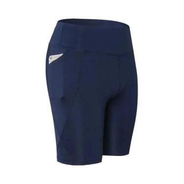 Imagem de Shorts De Compressão Femininos Azuis Para Academia E Yoga 2023 Slim Fi