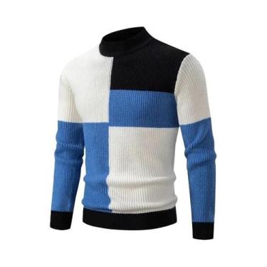 Imagem de Suéter Masculino De Tricô Quente Com Gola Redonda Casual Para Outono I