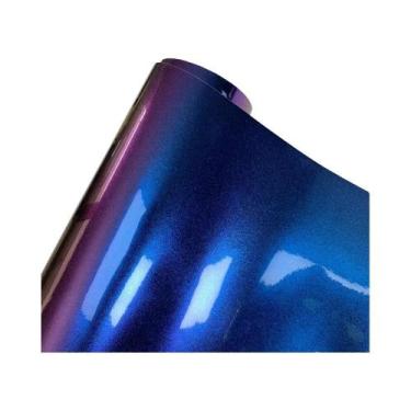 Imagem de Filme Vinílico Metálico Chameleon Roxo a Azul Para Envelopamento De Ca