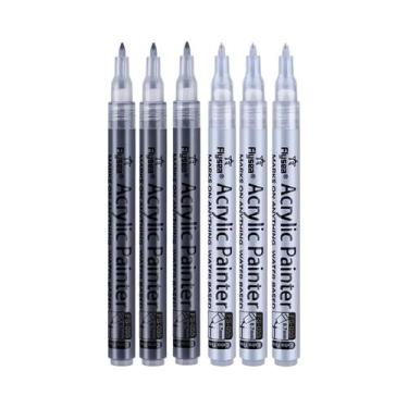 Imagem de Marcadores De Tinta Acrílica Em 4 Cores, 6 Peças/Conjunto, 0.7mm Extra