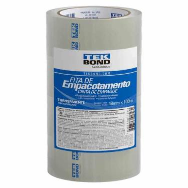 Imagem de Fita Adesiva, 48 mm x 100 m, Transparente, Embalagem com 4 Rolos, 1700