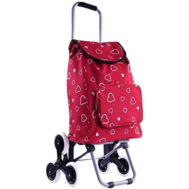 Imagem de Carrinhos de compras multifuncionais, carrinhos utilitários de armazenamento de cozinha, carrinho de tubo de aço de tecido Oxford impermeável, carrinho de mão dobrável de grande capacidade para