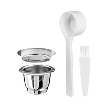 Imagem de Cápsula De Café Reutilizável De Aço Inoxidável Nespresso, Filtros De C