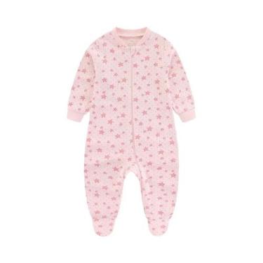 Imagem de Macacão De Manga Longa Com Zíper Para Bebês Meninos E Meninas De 0 a 1