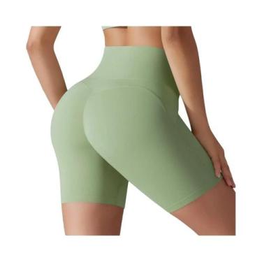 Imagem de Shorts De Yoga De Cintura Alta Com Controle De Barriga E Efeito Levant