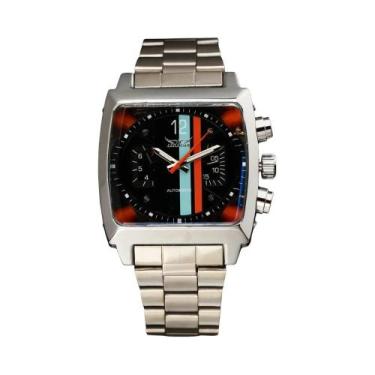 Imagem de Relógio Mecânico Automático Masculino JARAGAR 569 Retro Quadrado Com C