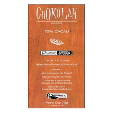 Imagem de Chocolate 70% Cacau Baixo em Açúcares Orgânico CHoKolaH 70g