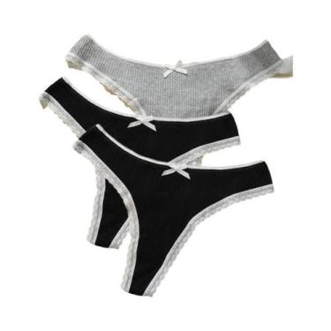 Imagem de Conjunto De Calcinhas De Cintura Baixa Com Renda Para Mulheres, Respir