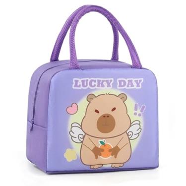 Imagem de Bolsa térmica de desenho animado – Bolsa térmica portátil reutilizável para trabalho, escritório, piquenique e praia