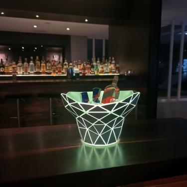 Imagem de Champanheira Placas Balde De Gelo Medio Led Rgb - 7l Eventos