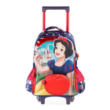 Imagem de Mochila de Rodinha Infantil Feminina Branca de Neve Disney Azul, U
