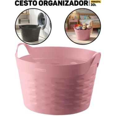Imagem de Cesto Organizador Circular Flexível 30L Sanremo Lavanderia Multiuso P/