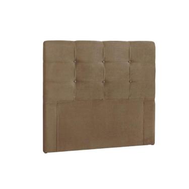 Imagem de Painel De Cama Box Estofada Solteiro Clean Plus Suede Marrom Taupe - Simbal