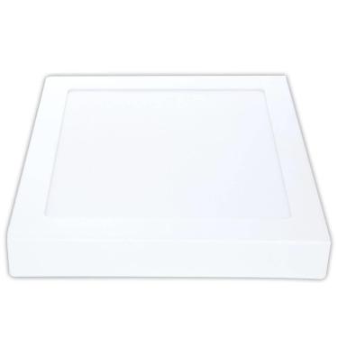 Imagem de Plafon Painel De Led Avant Alu 18w Amarelo 3000k 1260 Lúmens Quadrado De Sobrepor 22x22cm Bivolt