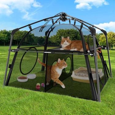 Imagem de Recinto Exterior para Gatos Rywell Extra Grande con 2 Niveles - Tienda