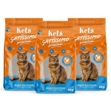 Imagem de Areia de Gato Areia Sanitária Higiênica Para Gatos Anti Odor Gatíssimo