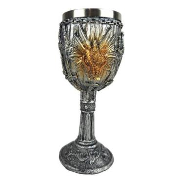 Imagem de Taça Do Dragão Espada 3D Medieval Em Aço Inox E Resina 180Ml - Tenda M